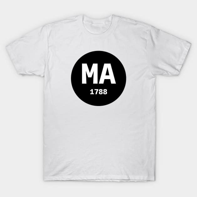 Massachusetts | MA 1788 T-Shirt by KodeLiMe